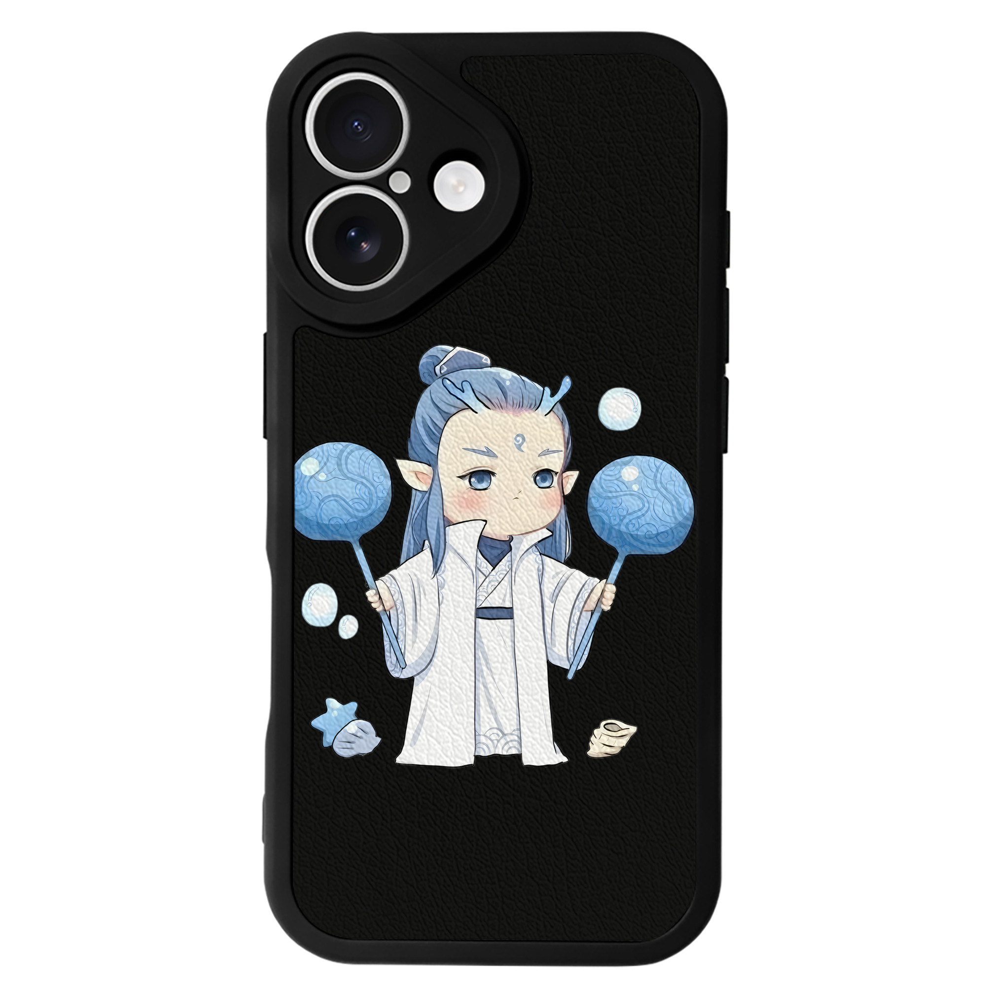 （画像用） Ne Zha 2 ナタ 魔童の大暴れ 【iPhone 16シリーズ対応】シリコンスマホケース（レザー調） 材質：シリコン
